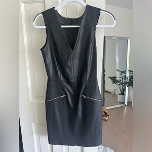 Zara XS faux leather mini dress
